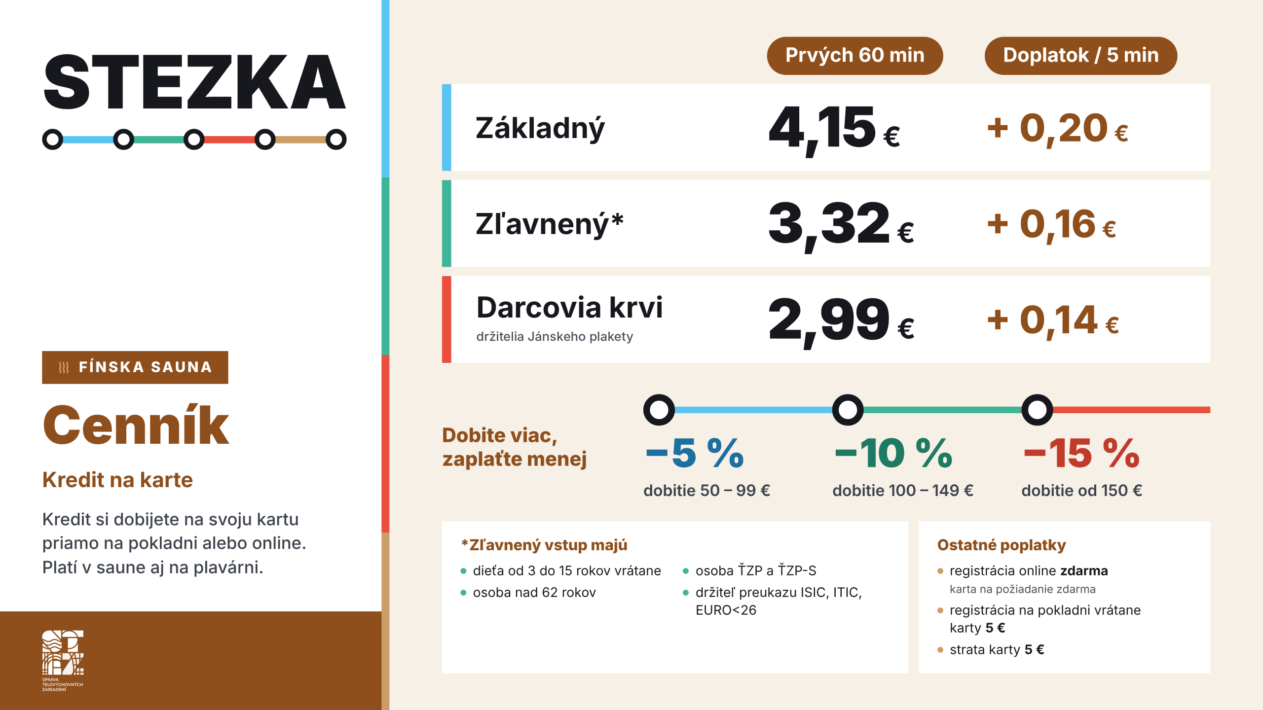 Cenník STEZKA – fínska sauna